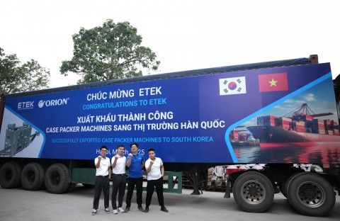 [HÀN QUỐC]_ETEK XUẤT KHẨU HỆ THỐNG CASE PACKER GẮP BÁNH TỰ ĐỘNG SANG HÀN QUỐC