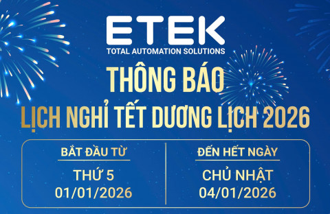 ETEK THÔNG BÁO LỊCH NGHỈ TẾT DƯƠNG LỊCH 2026