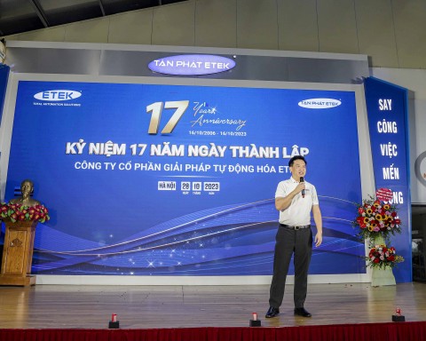 Tổng Giám đốc Nguyễn Trọng Thưởng phát biểu tại buổi lễ kỷ niệm