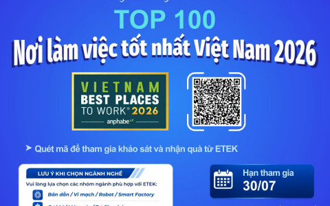 ANPHABE & INTAGE | CÙNG BÌNH CHỌN ETEK VÀO TOP “NƠI LÀM VIỆC TỐT NHẤT VIỆT NAM 2026”